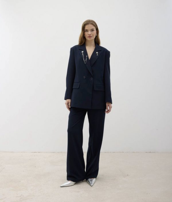 Oversize Suit Detailed With Brooch (Removable) - Image 2