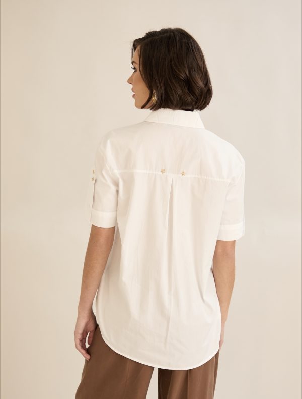 Short Sleeve Shirt Detailed With Star Buttons - Image 4