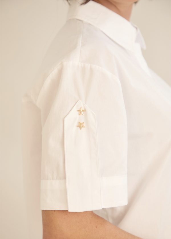 Short Sleeve Shirt Detailed With Star Buttons - Image 5