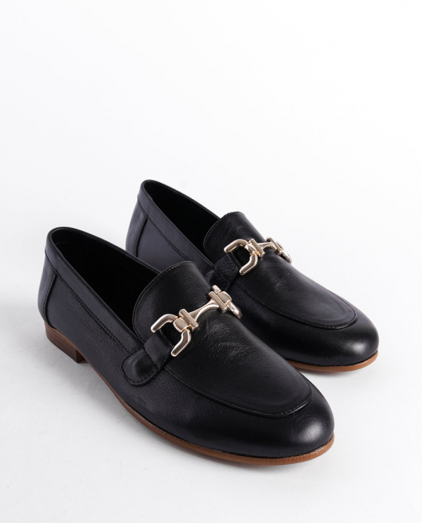 Black Leather Loafers