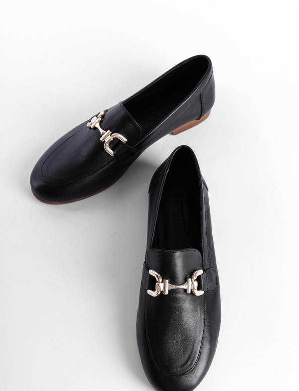 Black Leather Loafers - Image 4