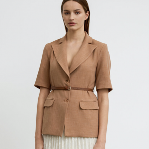 Belted Short Sleeve Jacket