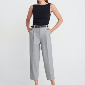 High waist trousers with belt