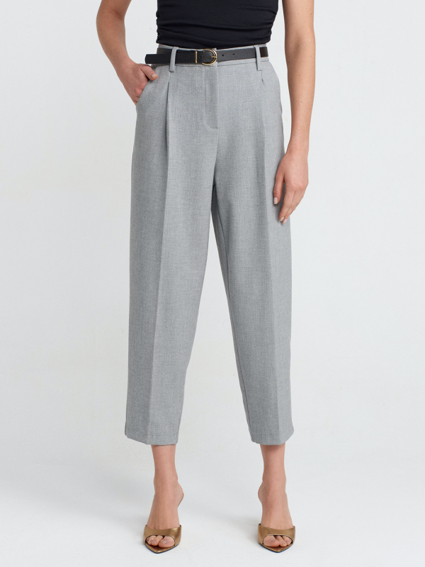 High waist trousers with belt - Image 4