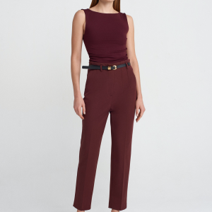 Belted High Waist Trousers
