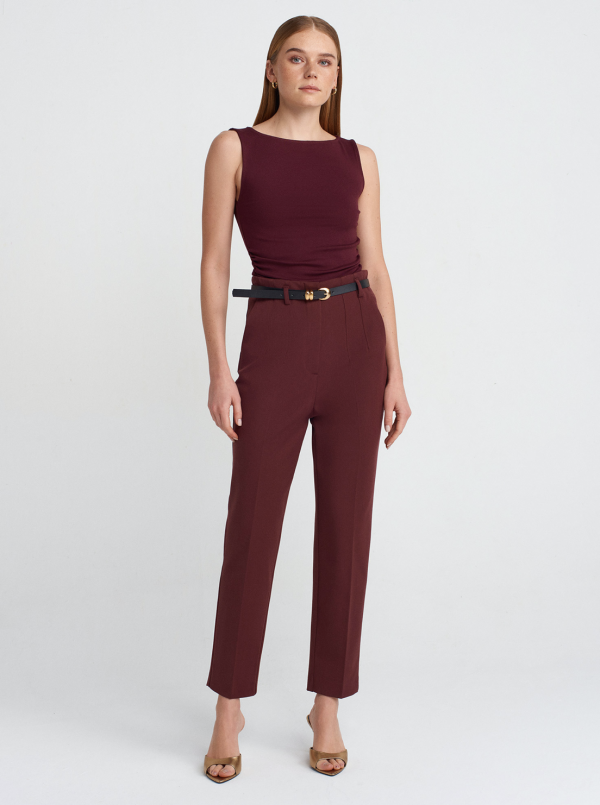 Belted High Waist Trousers