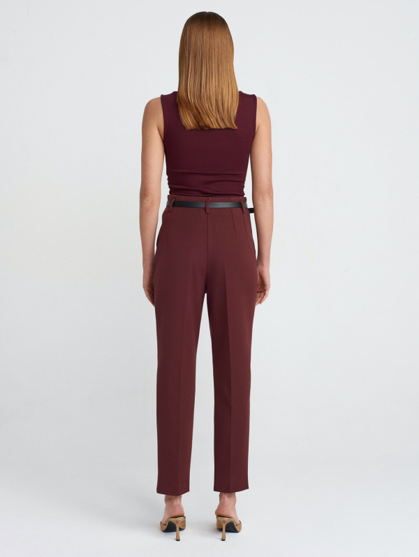 Belted High Waist Trousers - Image 3