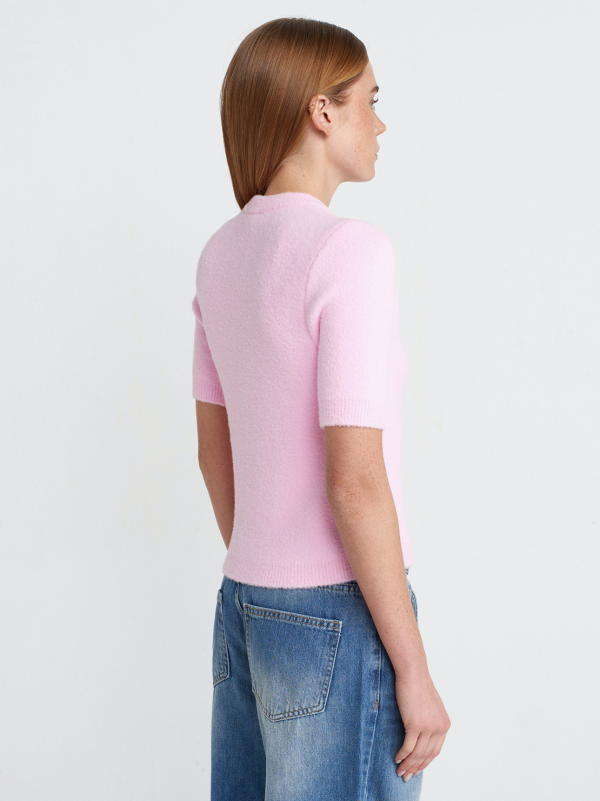 Crew Neck Soft Texture Buttoned Knitwear Cardigan - Image 3