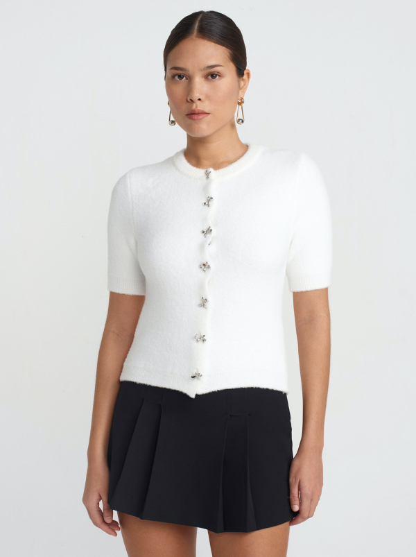 Crew Neck Soft Texture Buttoned Knitwear Cardigan