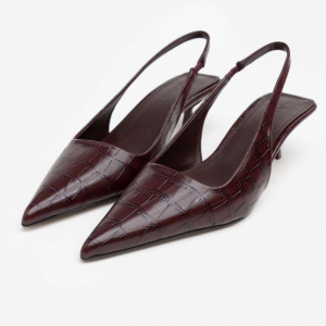 Bordo Leather - Low Heels