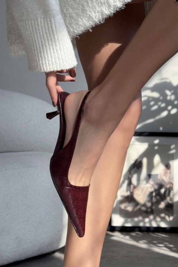 Bordo Leather - Low Heels - Image 7