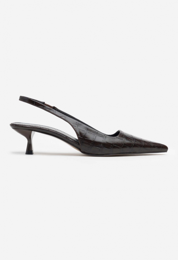 Dark Brown Leather - Low Heels - Image 6