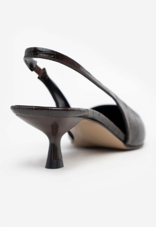 Dark Brown Leather - Low Heels - Image 8