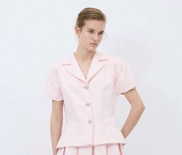 Baby Pink Short Sleeve Jacket - Image 3