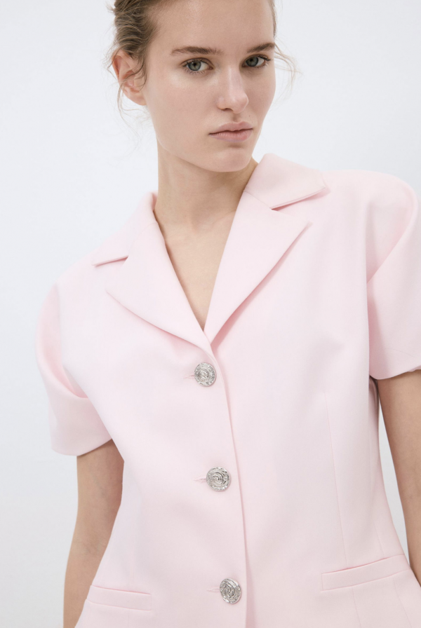 Baby Pink Short Sleeve Jacket - Image 4