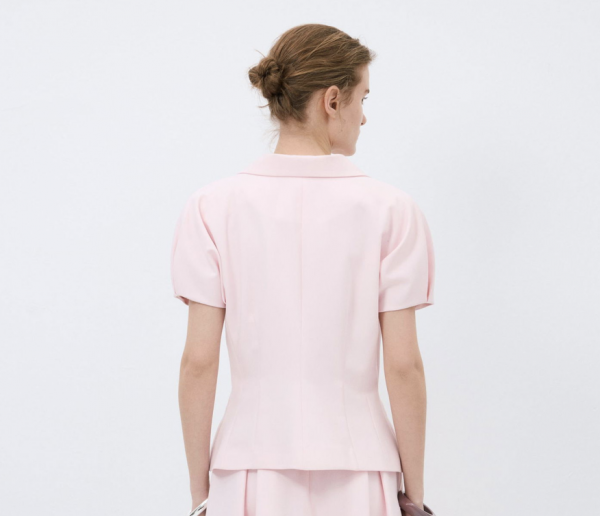 Baby Pink Short Sleeve Jacket - Image 5
