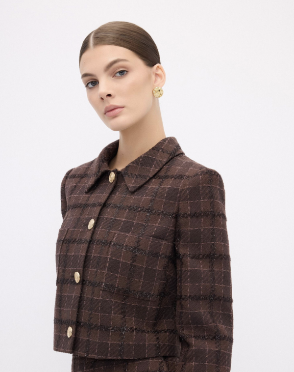 Crop Jacket - Brown