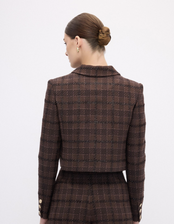 Crop Jacket - Brown - Image 6